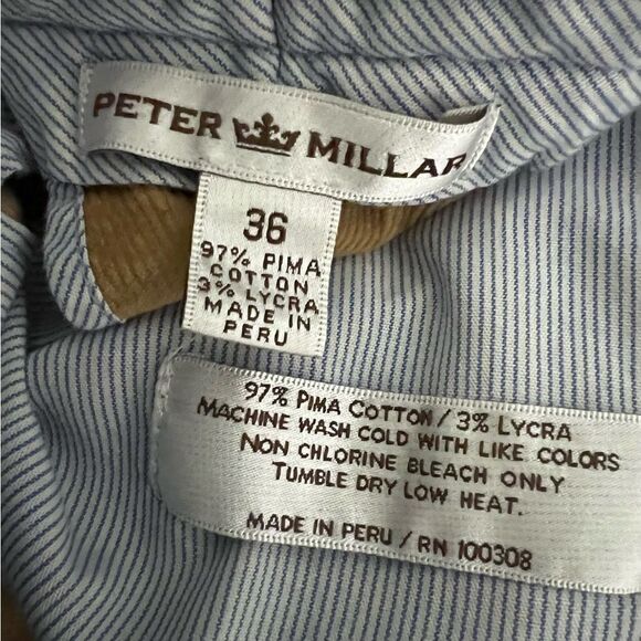 Peter Millar corduroy pants 36x30 tan pima cotton blend business casual office - Picture 5 of 5